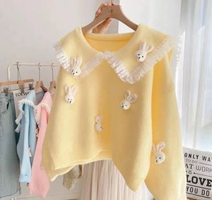 korean Bunny Embellished pullover