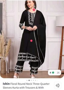 Elegant Ishin Black Kurta Set