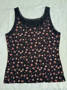Black Floral Camisole