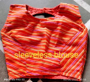 Striped Orange Lehenga Choli Set