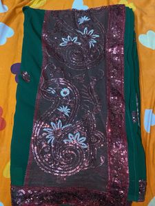 Elegant Green Saree