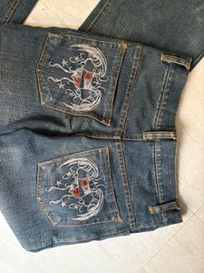 Embroidered Denim Jeans