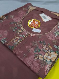 Coffee Brown Crepe Suit UNSTITCHED