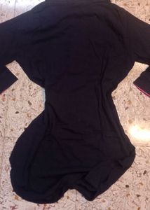 Black Tunic with Pink Trim