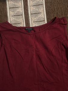 Maroon Sleeveless Top