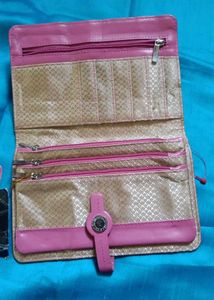 Pink Genuine Lather Purse
