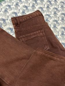 Brown Wide Leg Jeans