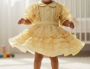 Adorable Yellow Ruffled Dress