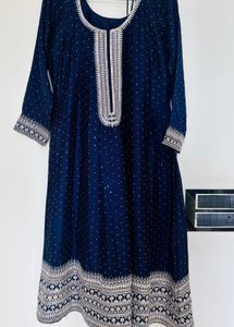 Navy Dotted Tunic Dress