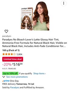 Paradyes Lover&#39;s Latte Hair Tint Discounted Price
