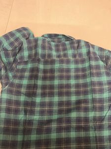 Roadster Green And Blue Shirt For Men