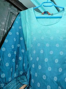 Blue Ombre Print Tunic