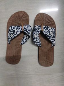Floral Bow Thong Flats