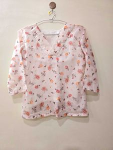 Printed Silk Top