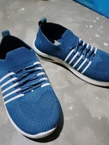 Comfortable Blue Slip-On Sneakers