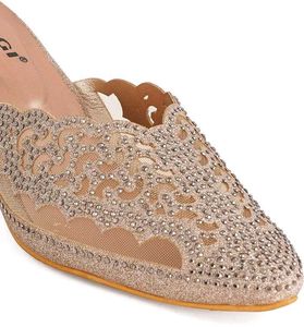 Gold Embellished Mules