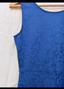 Blue Fit &amp; Flare Dress