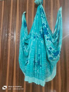 Floral Blue Saree