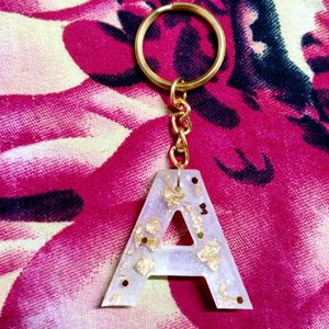 Resin Letter ‘A’ Keychain