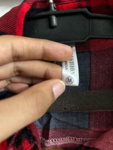 Red &amp; Black Plaid Button-Down