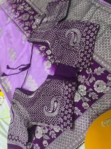 Elegant Purple Banarasi Saree