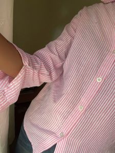 Pink Striped Button-Down Shirt