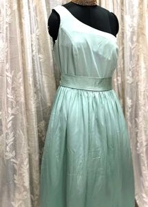 Aquamarine Colour One Shoulder Long Gown