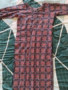 Patterned Long Sleeve Kurtha