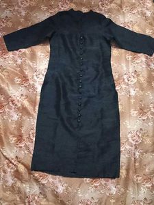 Plain Long Black Kurta for Women