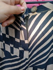 Patterned Casual Strai ght Korean  Pants