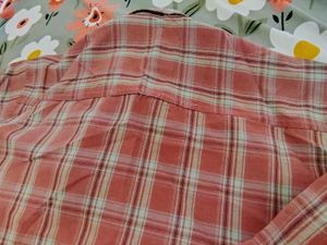Pink Plaid Boyfriend Shirt