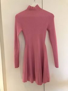 ZARA PINTRESTY 🌸Stylish Pink Turtleneck Mini Dres