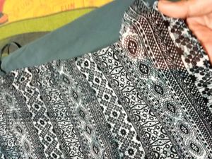 Patterned black top cum kurti