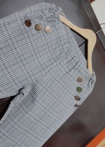 Grey Checked Print Trouser For 30 Waist