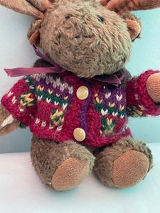 Moose Stuffed Animal with Sweater
