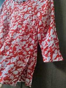 Red Cotton Co-ord Set