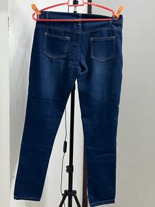Blue Pencil Fit Full Length Jeans for Women