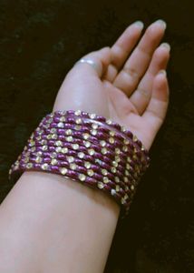 Purple & Gold Bangle Set