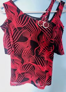 Stylist Red and Black Top ❣️