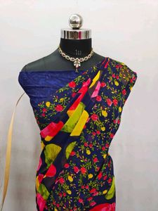 Sitanjali Georgette Printed Sambalpuri Saree With