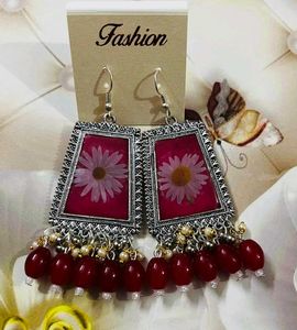 Floral Drop Earrings 2 Pairs Combo