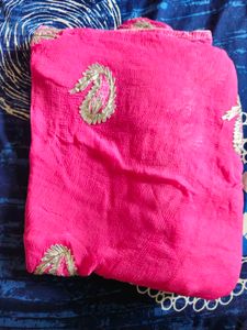 Pink Embellished Saree