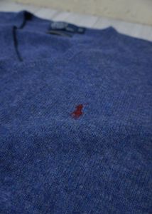 Ralph Lauren Blue V-Neck Sweater