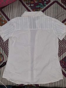 White Striped Button-Up