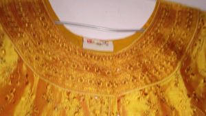New Mustard Chinkari Kurti