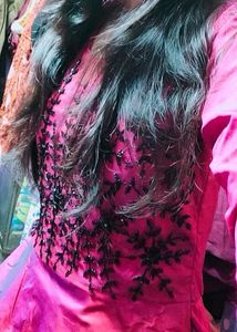 Pink Embellished Anarkali Dress