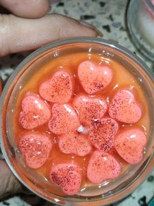 Heart Sented Bowl Candle Glass