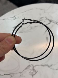Black Hoop Earrings