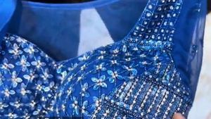 8 Lehnga different Blue Embellished Lehenga Choli