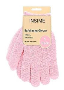 INSIME dual Exfoliating Bath Gloves🧤 (Pink)